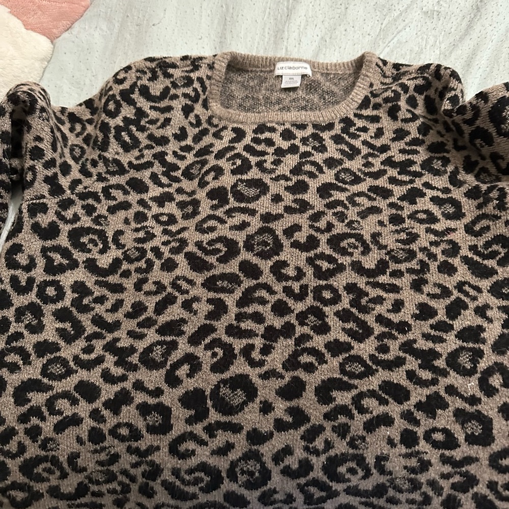 Liz Claiborne xxl cheetah sweater